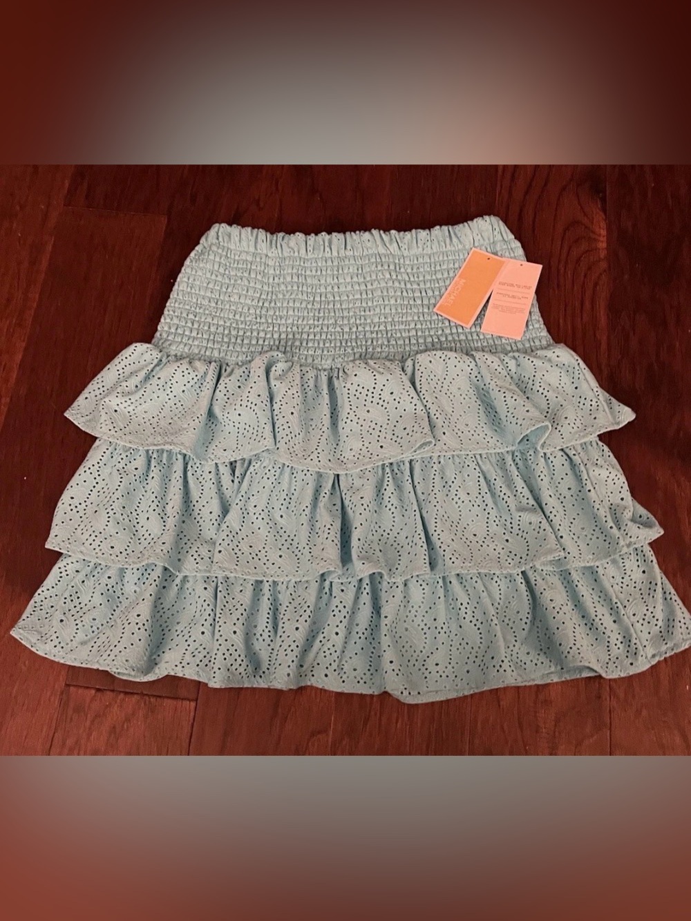 Michael Michael Kors Eyelet Tiered Skirt - Turquoise, XS, $110 New with tags